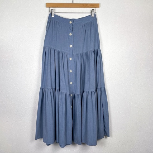 Joyce size 8 & 10 chambray western skirt and button up two piece set - Picture 7 of 12